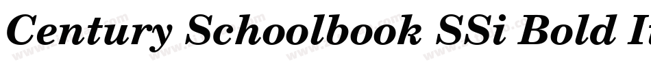 Century Schoolbook SSi Bold Italic字体转换